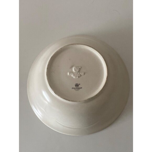 PFALTZGRAFF Tea Rose Floral Serving Bowl Ivory Beige Ceramic Stoneware VTG - Picture 4 of 6